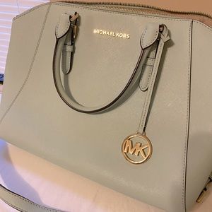 rarely used Michael kors bag ! beautiful mint green color !!